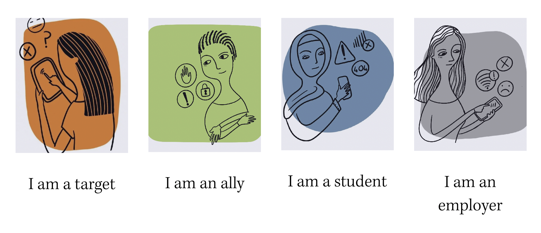 Field manual illustrations for targets, allies, students, and employers