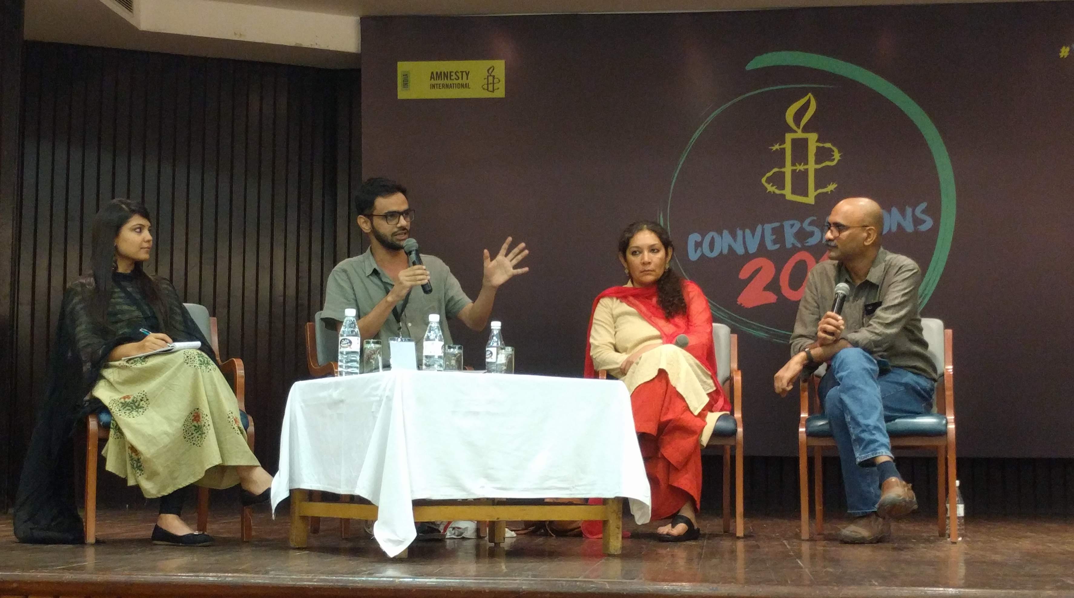 Umar Khalid at an Amnesty event in New Delhi