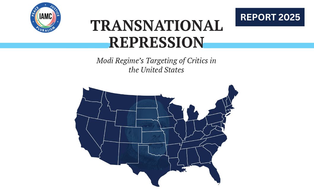 Transnational Repression report cover with a map of the United States